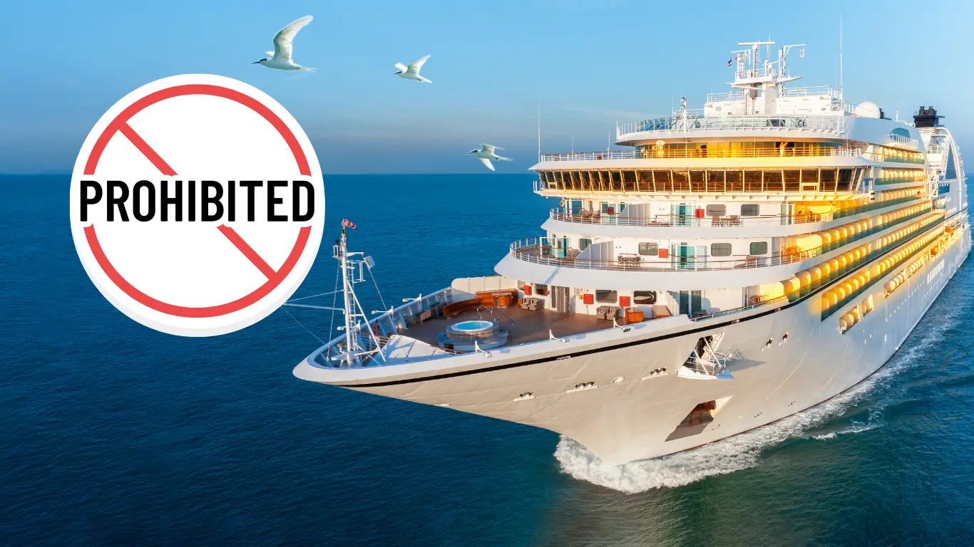 ¿Qué artículos están prohibidos a bordo de un crucero?